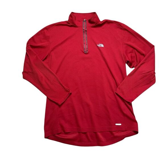 The North Face Vapor Wick Red Quarter-Zip Pullover Shirt Size XL - Picture 1 of 5